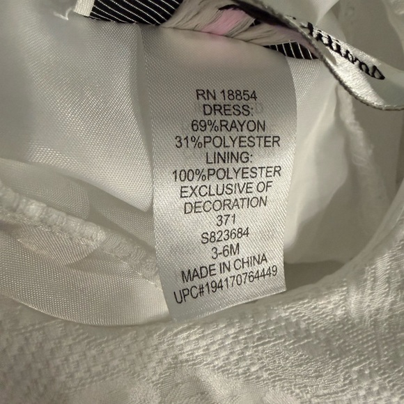 Rare Editions Elegant White Baby Dress - Picture 5 of 5